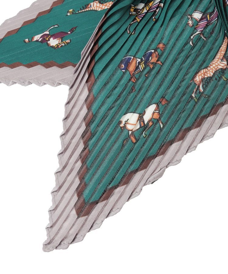 YECCA VECCA「ホースプリントプリーツスカーフ」|バンダナ・スカーフ|