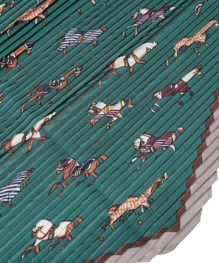 YECCA VECCA「ホースプリントプリーツスカーフ」|バンダナ・スカーフ|