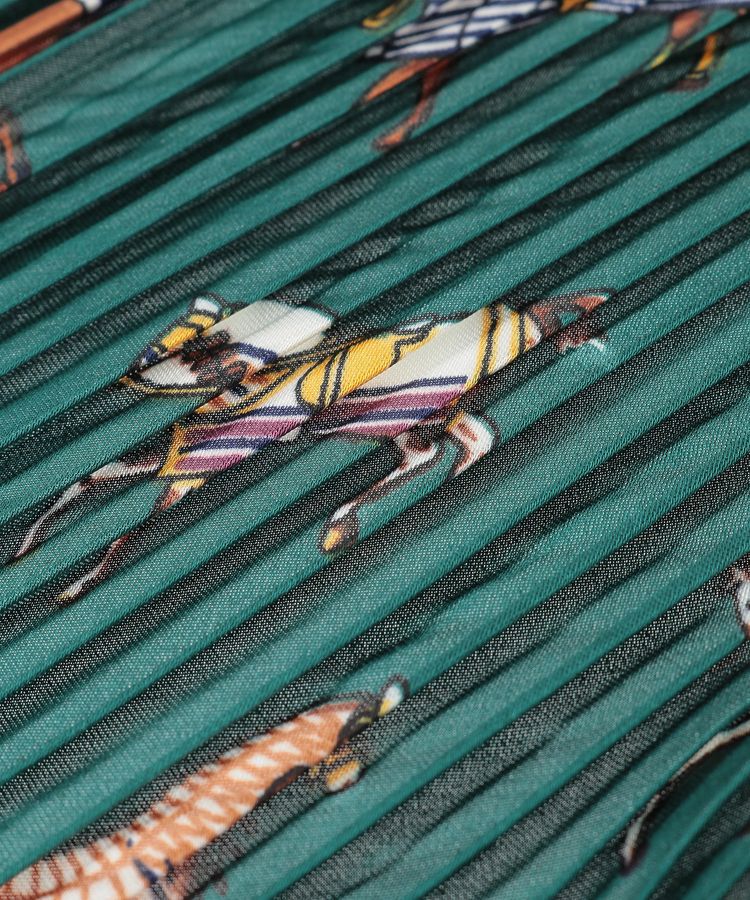 YECCA VECCA「ホースプリントプリーツスカーフ」|バンダナ・スカーフ|