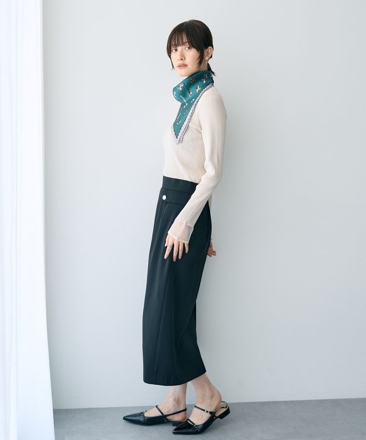 YECCA VECCA「ホースプリントプリーツスカーフ」|バンダナ・スカーフ|