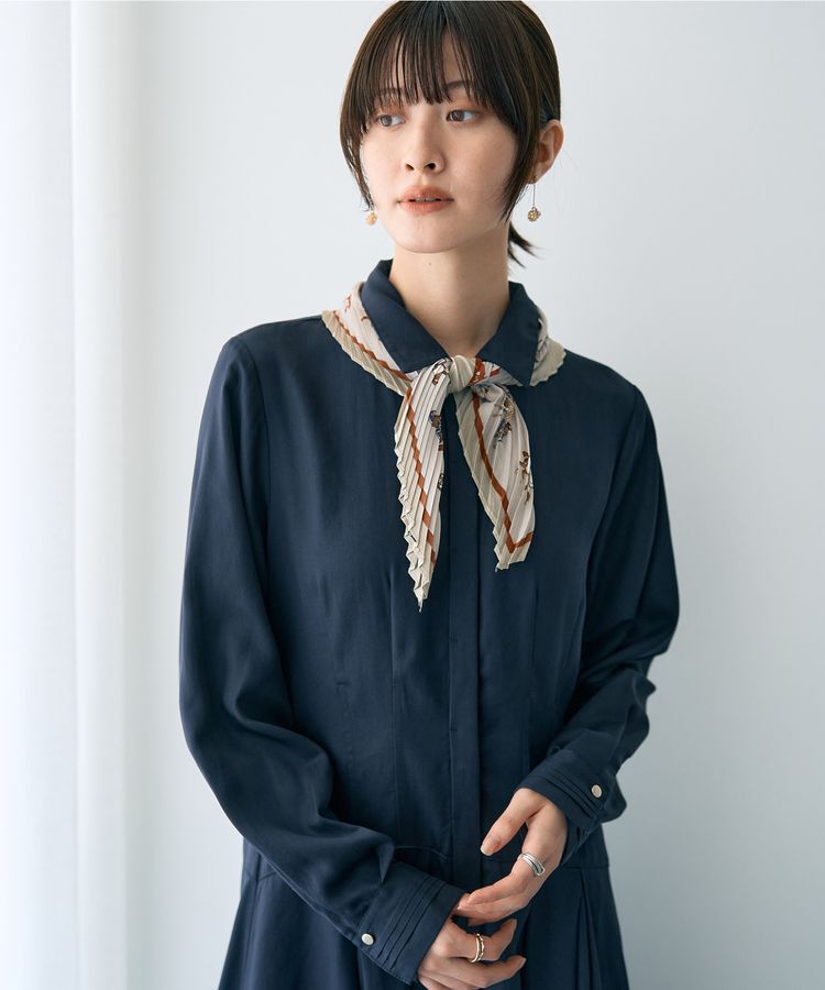 YECCA VECCA「ホースプリントプリーツスカーフ」|バンダナ・スカーフ|