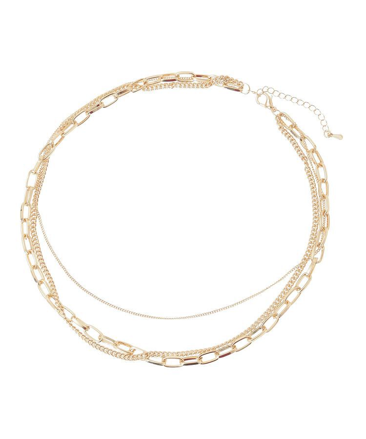 YECCA VECCA「3連チェーンMIXネックレス」|ネックレス|