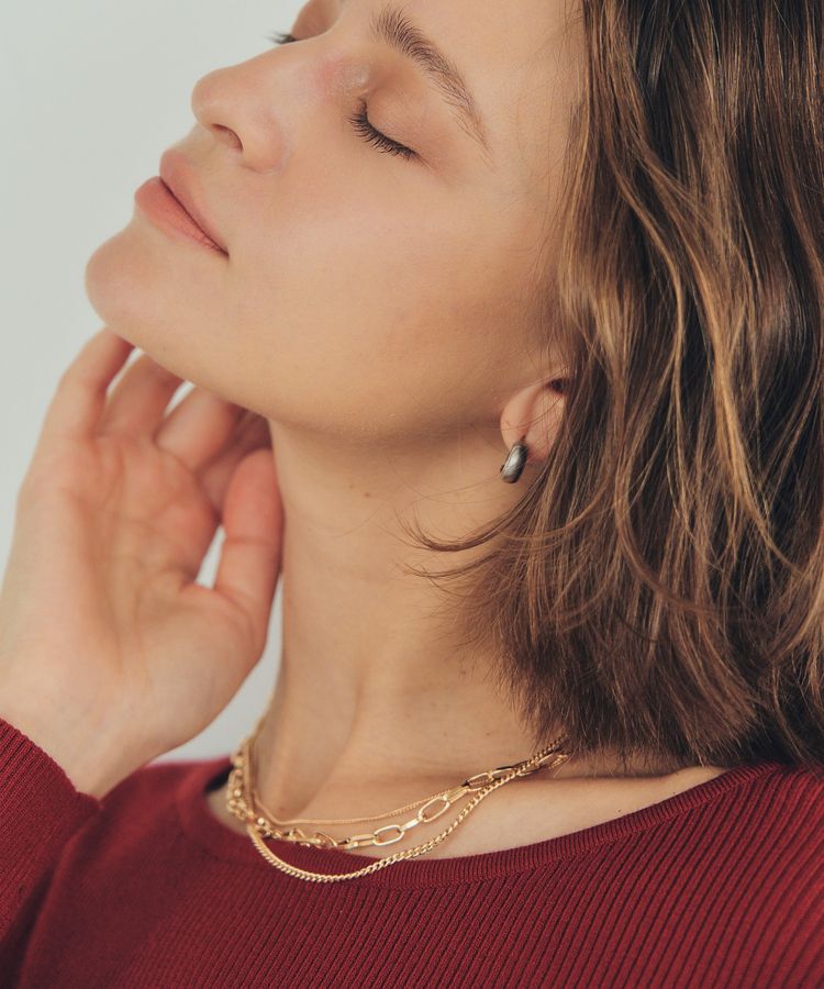 YECCA VECCA「3連チェーンMIXネックレス」|ネックレス|