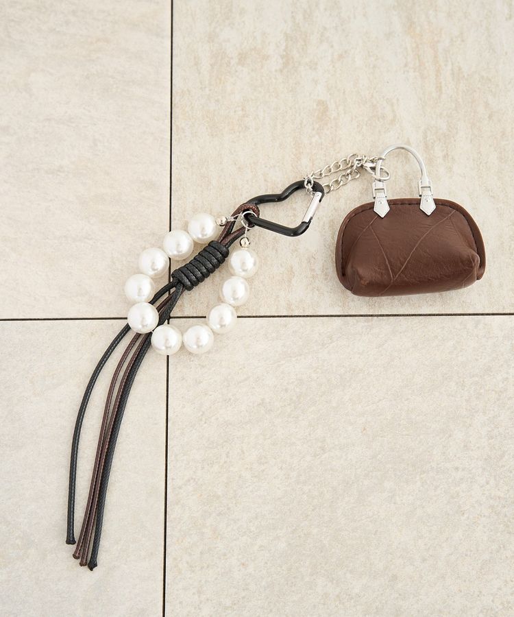YECCA VECCA「バッグパールチャーム」|その他|Brown