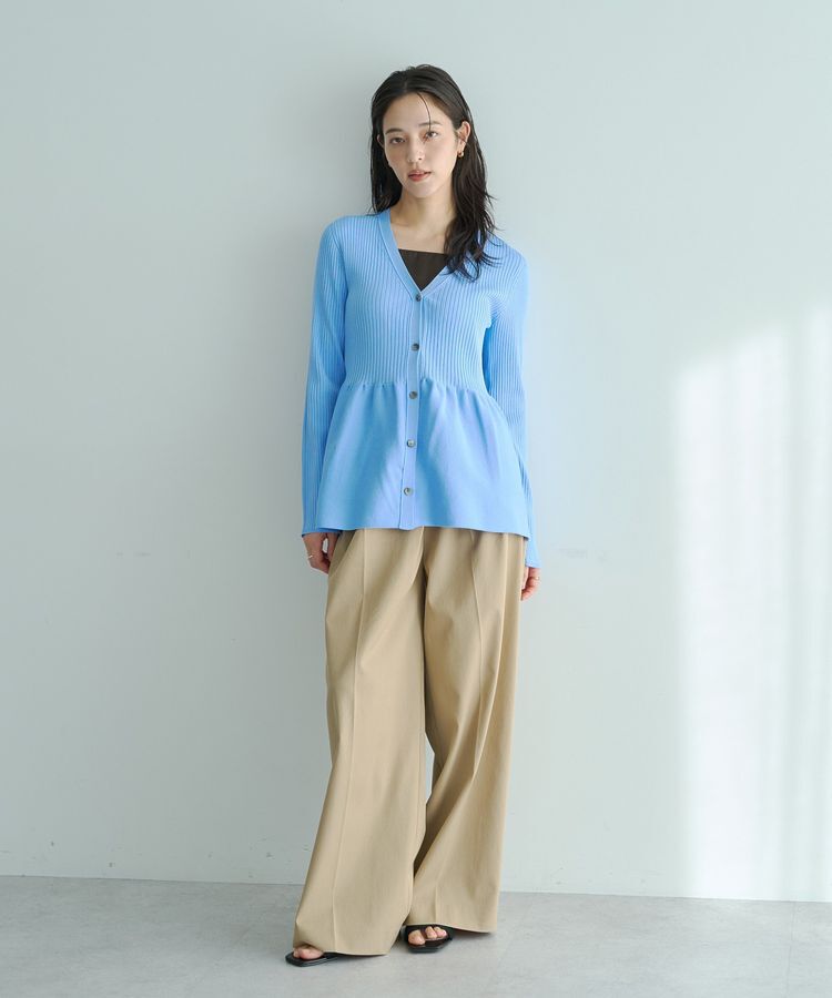 YECCA VECCA「ペプラムカーディガン」|カーディガン|