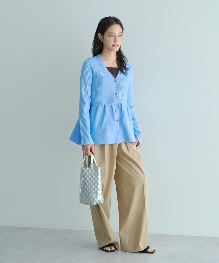 YECCA VECCA「ペプラムカーディガン」|カーディガン|