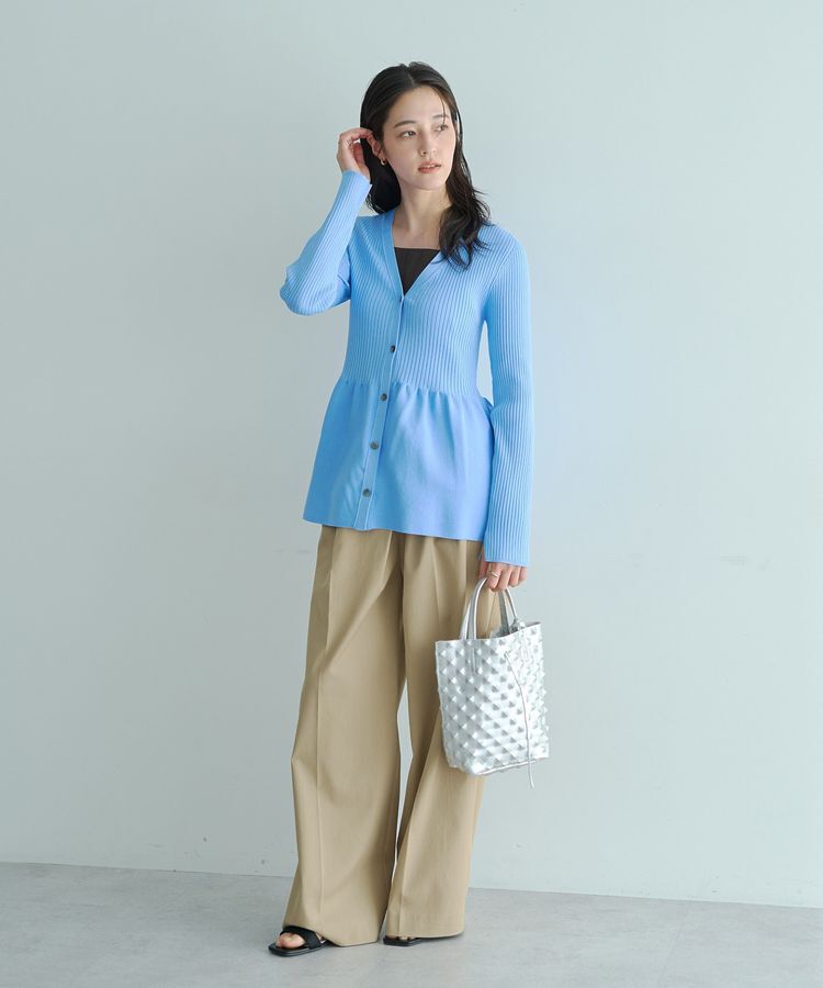 YECCA VECCA「ペプラムカーディガン」|カーディガン|