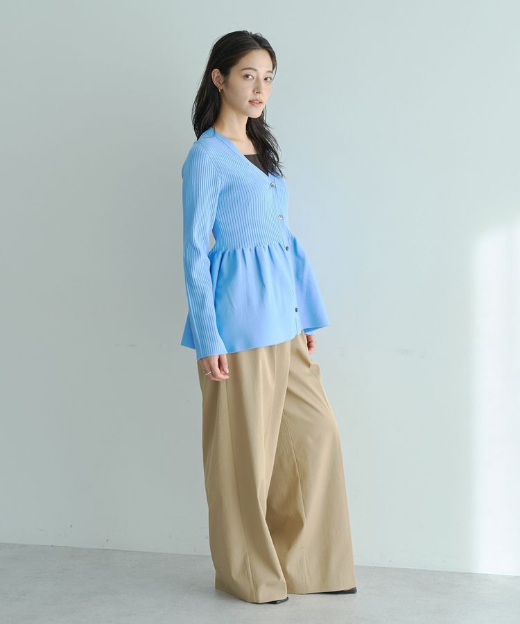 YECCA VECCA「ペプラムカーディガン」|カーディガン|