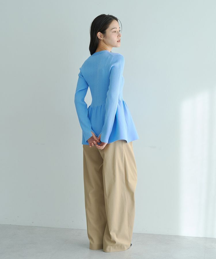 YECCA VECCA「ペプラムカーディガン」|カーディガン|