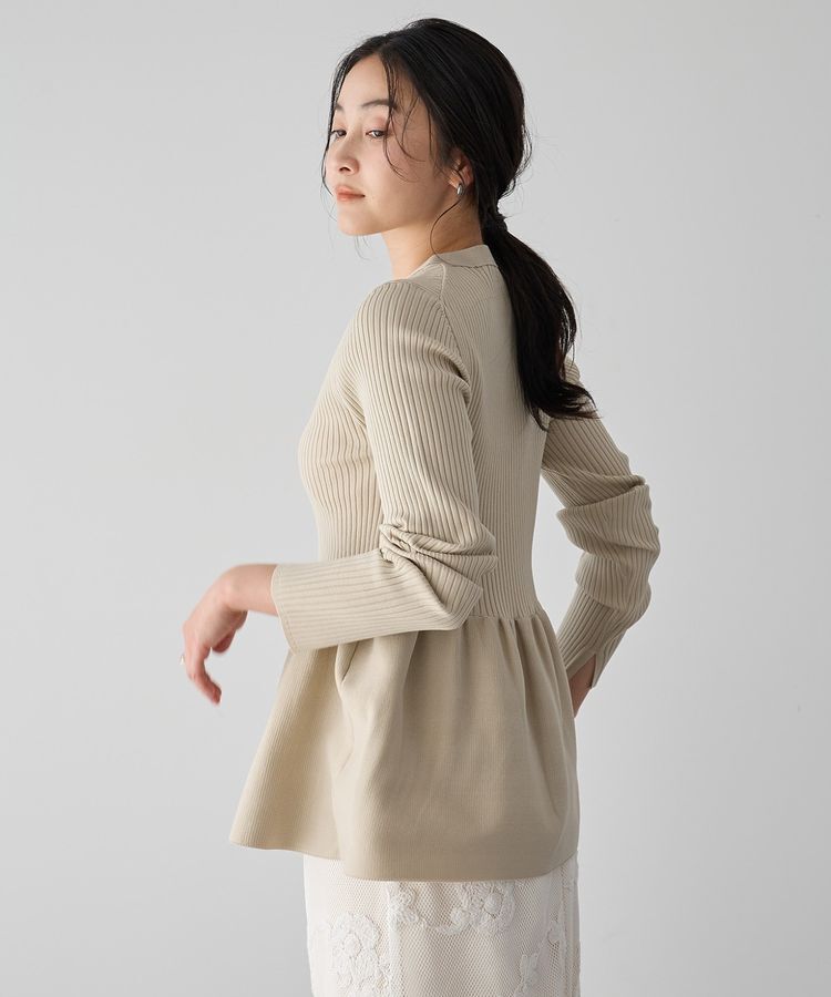 YECCA VECCA「ペプラムカーディガン」|カーディガン|