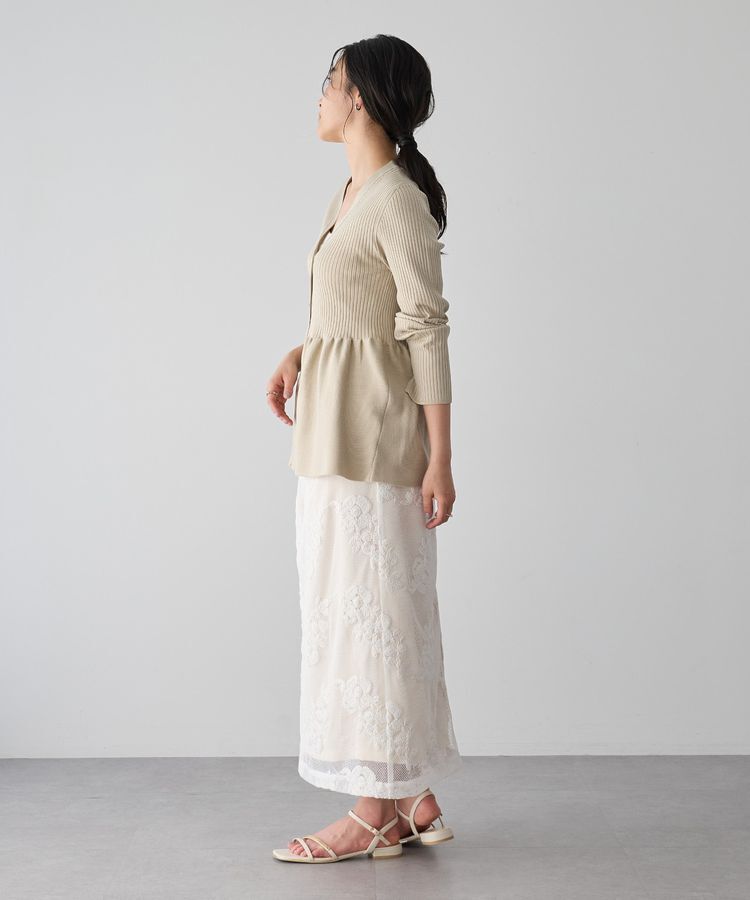 YECCA VECCA「ペプラムカーディガン」|カーディガン|