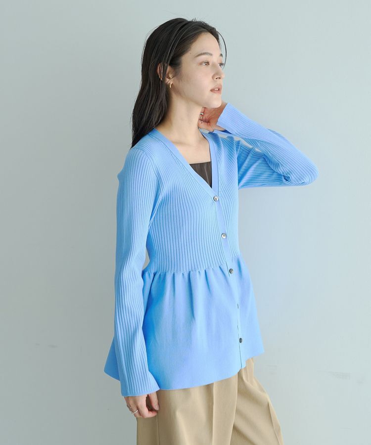 YECCA VECCA「ペプラムカーディガン」|カーディガン|