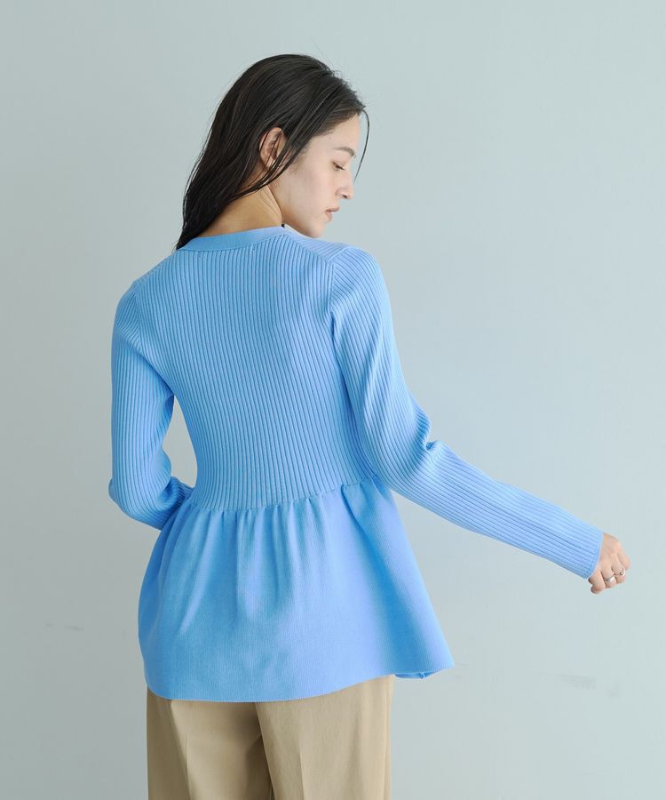 YECCA VECCA「ペプラムカーディガン」|カーディガン|