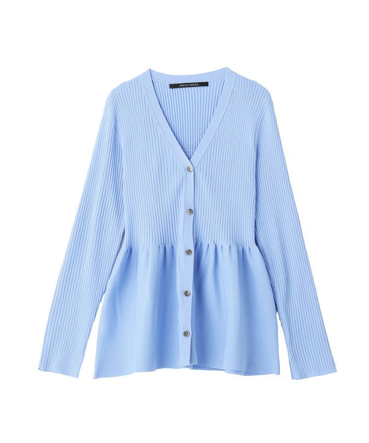 YECCA VECCA「ペプラムカーディガン」|カーディガン|