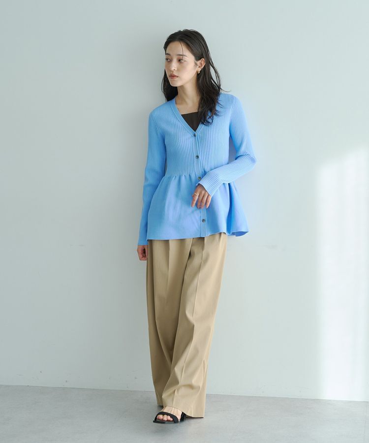 YECCA VECCA「ペプラムカーディガン」|カーディガン|