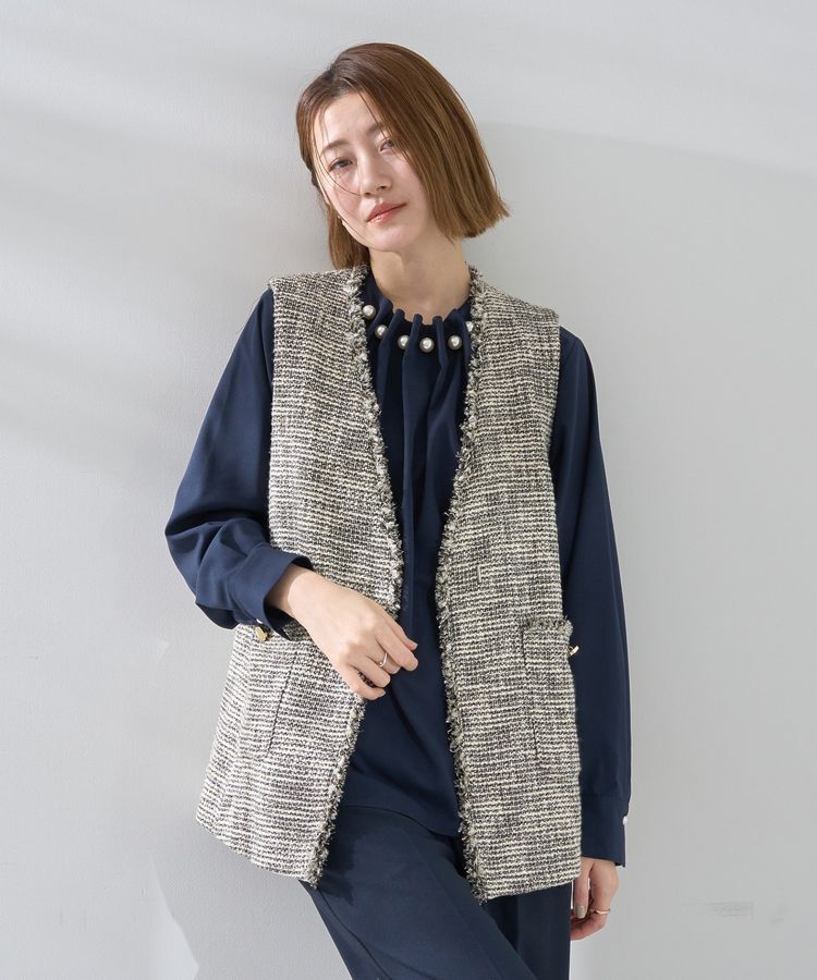 YECCA VECCA「ツイードジレ」|ベスト・ジレ|