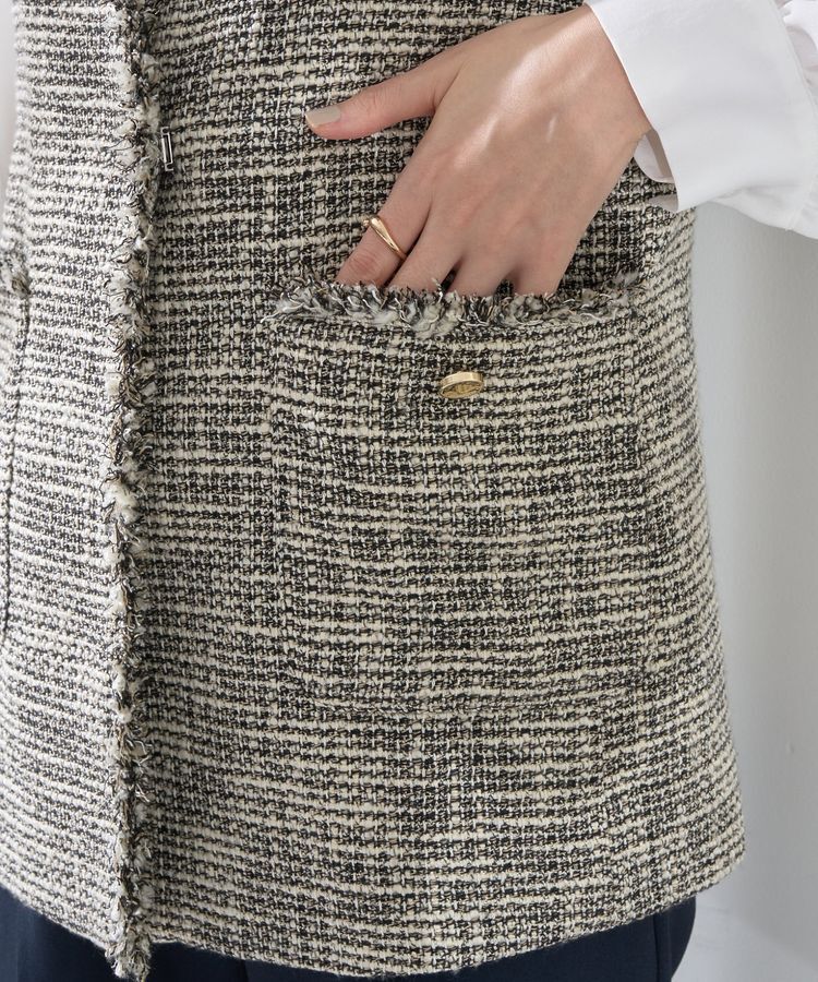 YECCA VECCA「ツイードジレ」|ベスト・ジレ|