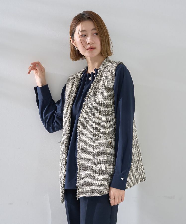 YECCA VECCA「ツイードジレ」|ベスト・ジレ|