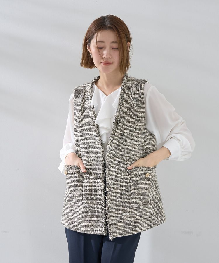 YECCA VECCA「ツイードジレ」|ベスト・ジレ|