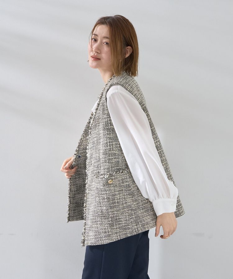 YECCA VECCA「ツイードジレ」|ベスト・ジレ|