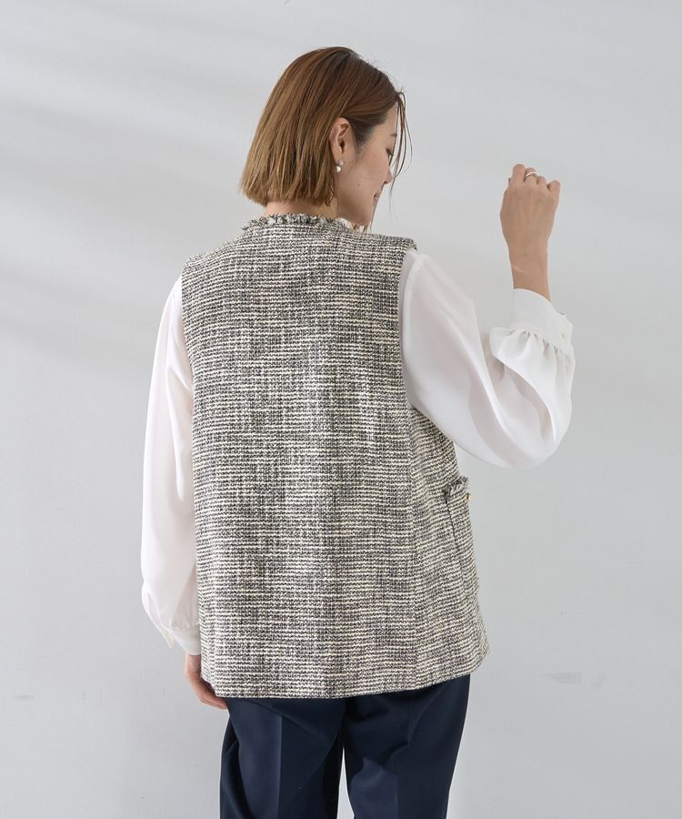 YECCA VECCA「ツイードジレ」|ベスト・ジレ|