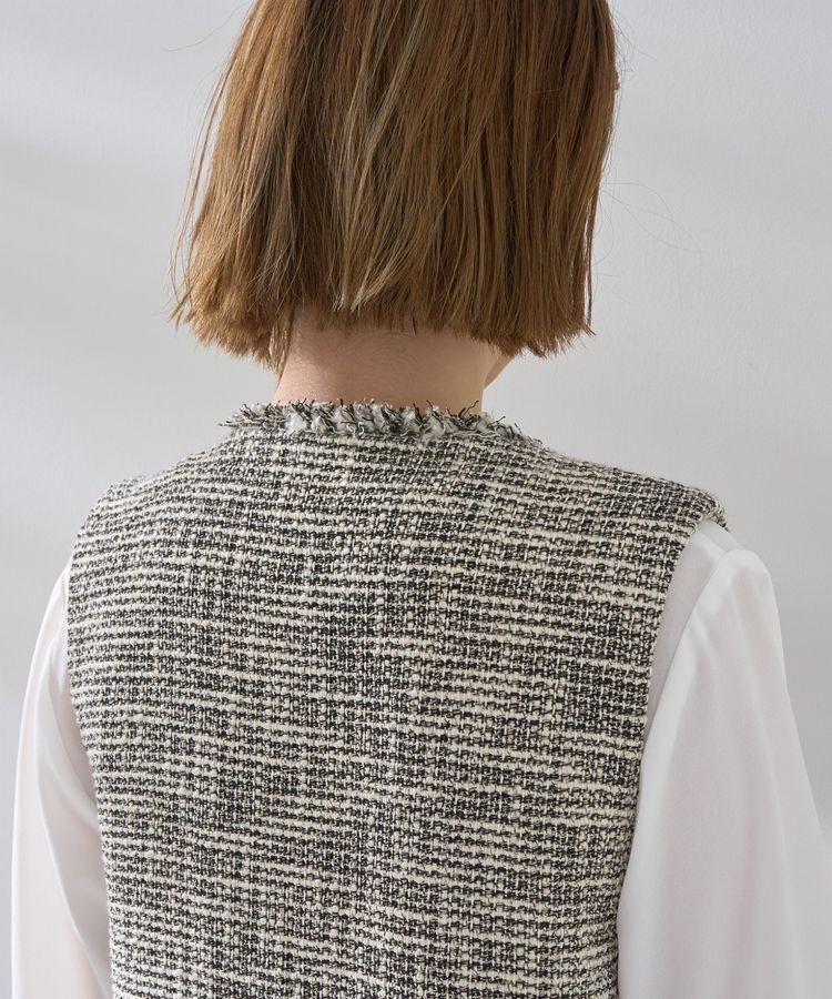 YECCA VECCA「ツイードジレ」|ベスト・ジレ|