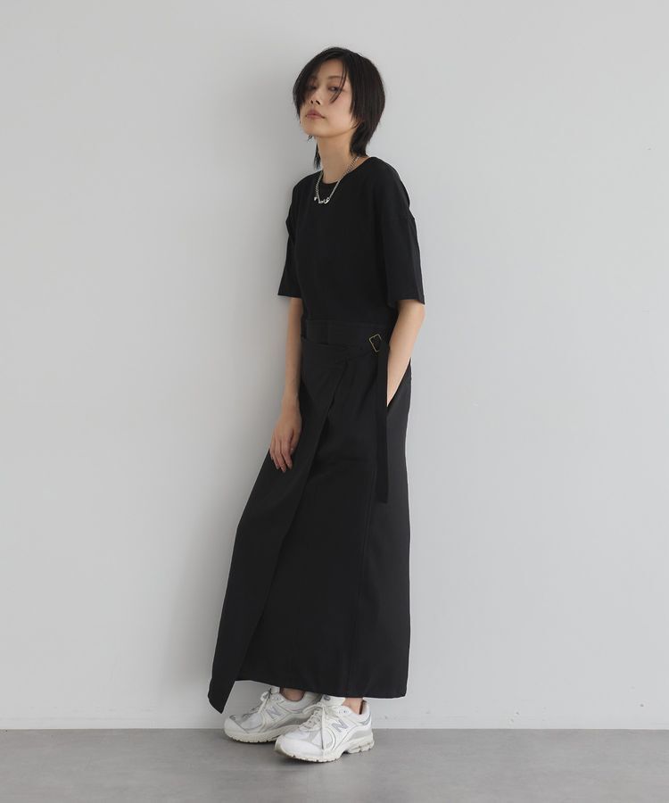 GARAGE OF GOOD CLOTHING「異素材MIX Iラインワンピース」|ワンピース|