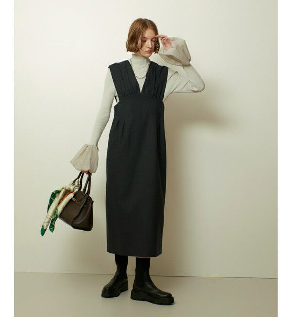 allureville「サイドタックジャンスカワンピース」|ワンピース|