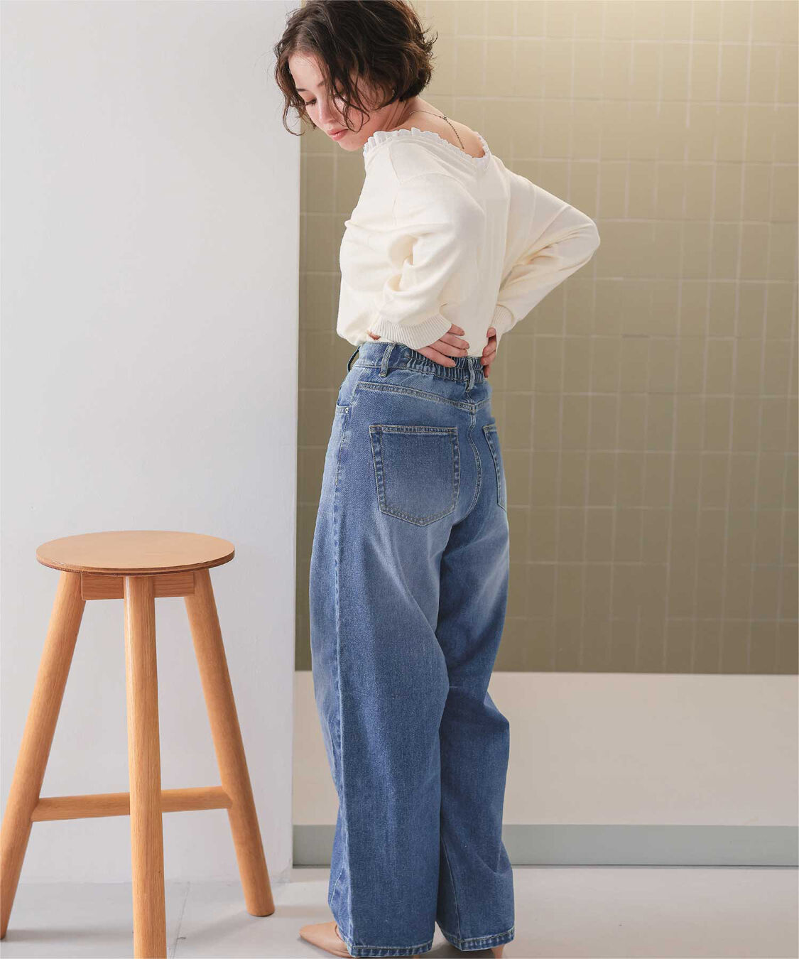 titivate「カーブラインデニムパンツ」|デニム|