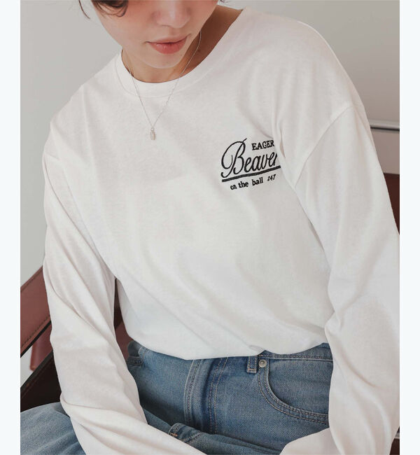 titivate「ロングスリーブ刺繍ロゴTシャツ」|Tシャツ・カットソー|