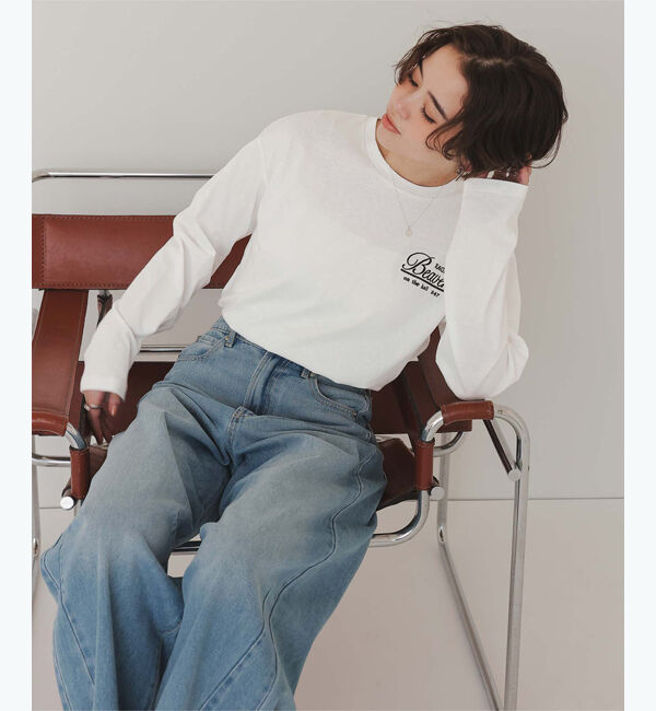 titivate「ロングスリーブ刺繍ロゴTシャツ」|Tシャツ・カットソー|