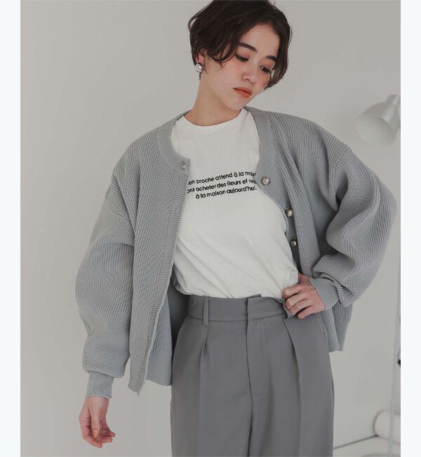 titivate「ロングスリーブ刺繍ロゴTシャツ」|Tシャツ・カットソー|