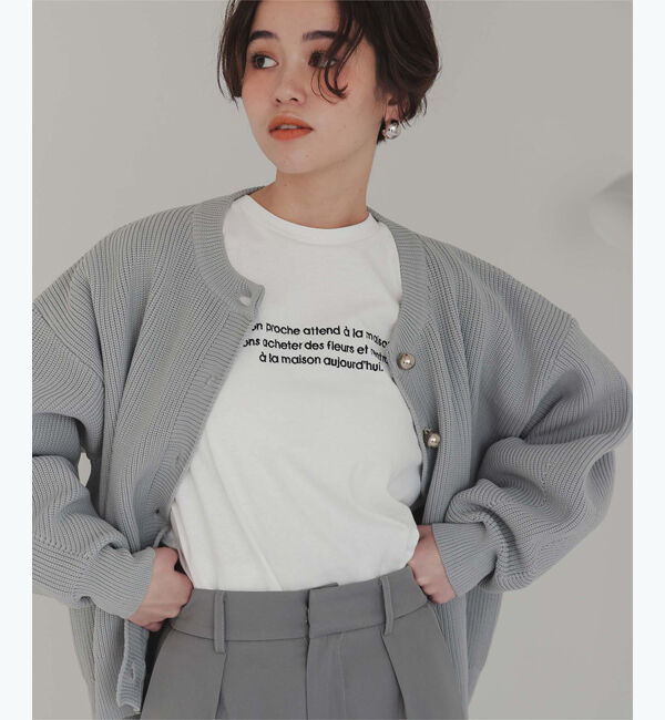 titivate「ロングスリーブ刺繍ロゴTシャツ」|Tシャツ・カットソー|