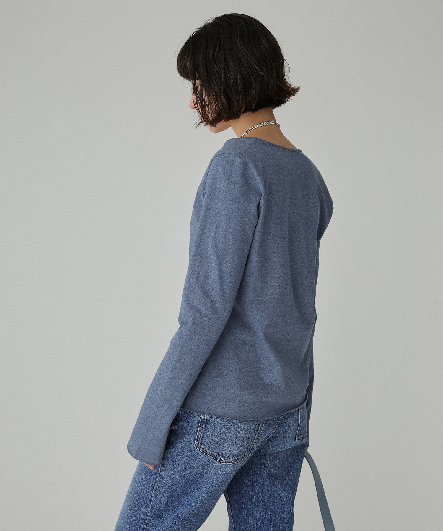 BABYLONE「デニム天竺ヘンリーネックプルオーバー」|Tシャツ・カットソー|