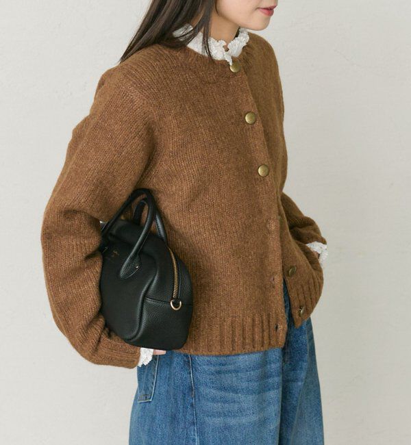  「アルパカ混ニットカーディガン」|カーディガン|