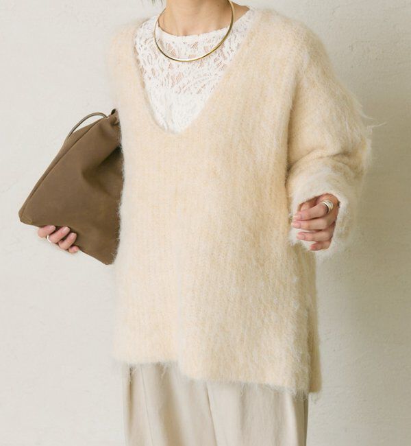  「モールペイズリーストレッチレースプルオーバー」|プルオーバー|