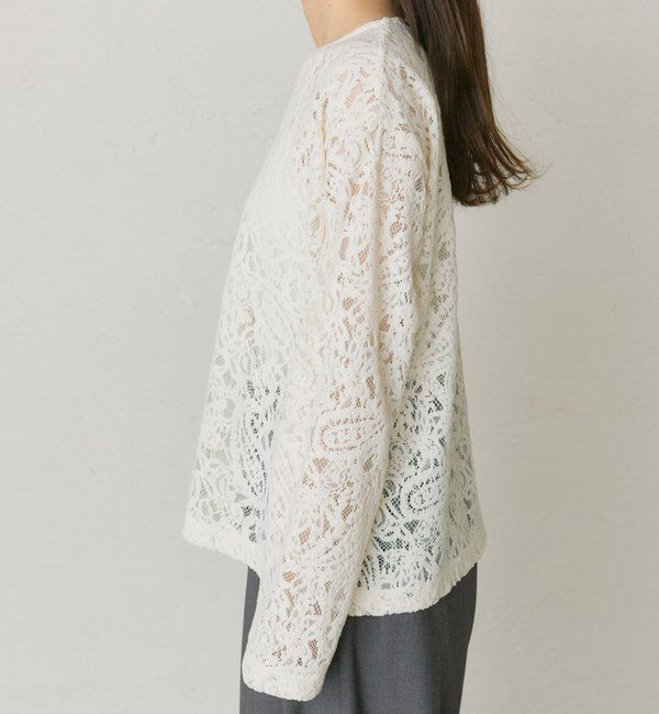  「モールペイズリーストレッチレースプルオーバー」|プルオーバー|