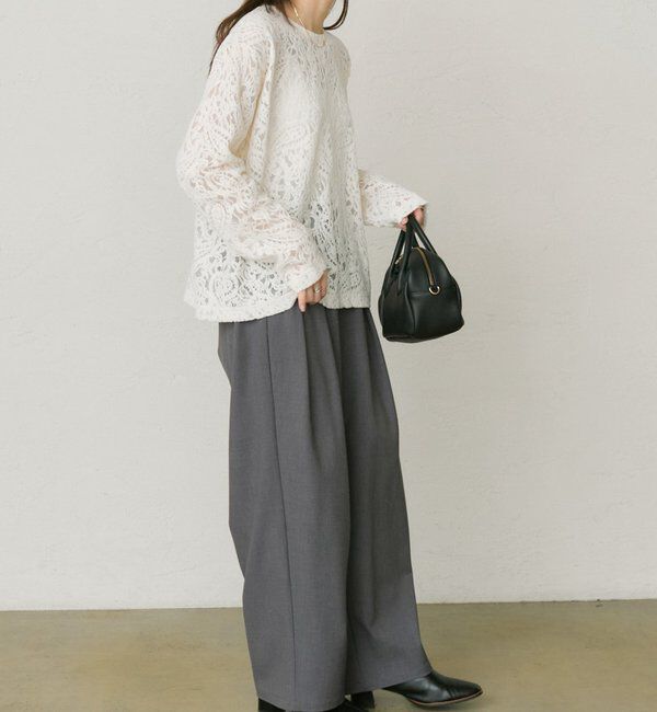  「モールペイズリーストレッチレースプルオーバー」|プルオーバー|