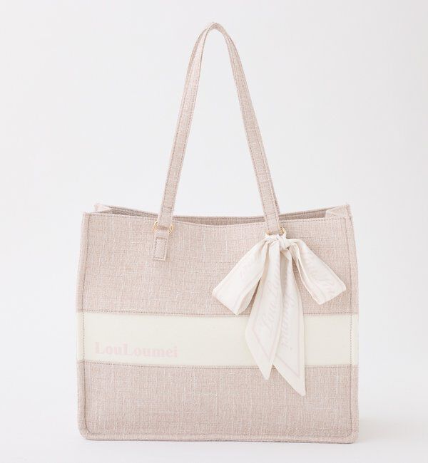  「【LouLoumei】スカーフ付きツイードキャリーオントート／自立可能／推し活」|ショルダー・メッセンジャー|
