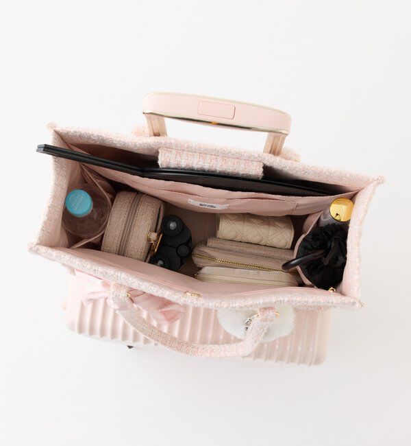  「【LouLoumei】スカーフ付きツイードキャリーオントート／自立可能／推し活」|ショルダー・メッセンジャー|