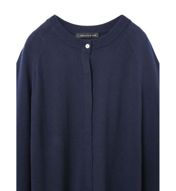 mizuiro ind「mizuiro ind ハイゲージケープチュニックカーディガン」|カーディガン|