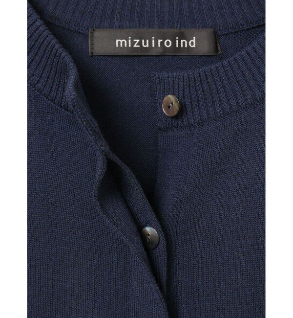 mizuiro ind「mizuiro ind ハイゲージケープチュニックカーディガン」|カーディガン|