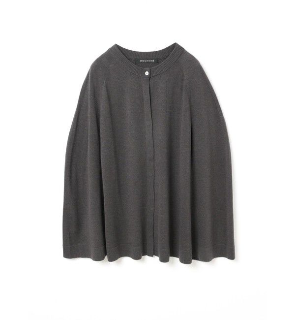 mizuiro ind「mizuiro ind ハイゲージケープチュニックカーディガン」|カーディガン|ダークグレー