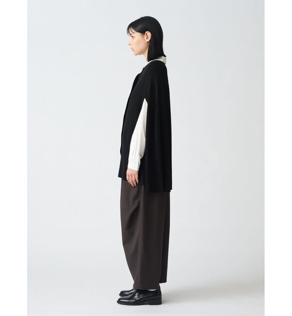 mizuiro ind「mizuiro ind ハイゲージケープチュニックカーディガン」|カーディガン|