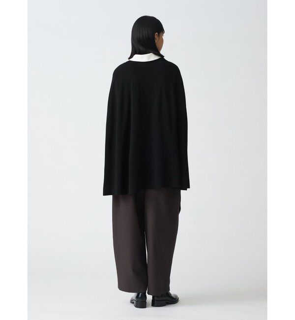 mizuiro ind「mizuiro ind ハイゲージケープチュニックカーディガン」|カーディガン|