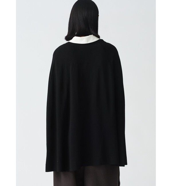 mizuiro ind「mizuiro ind ハイゲージケープチュニックカーディガン」|カーディガン|