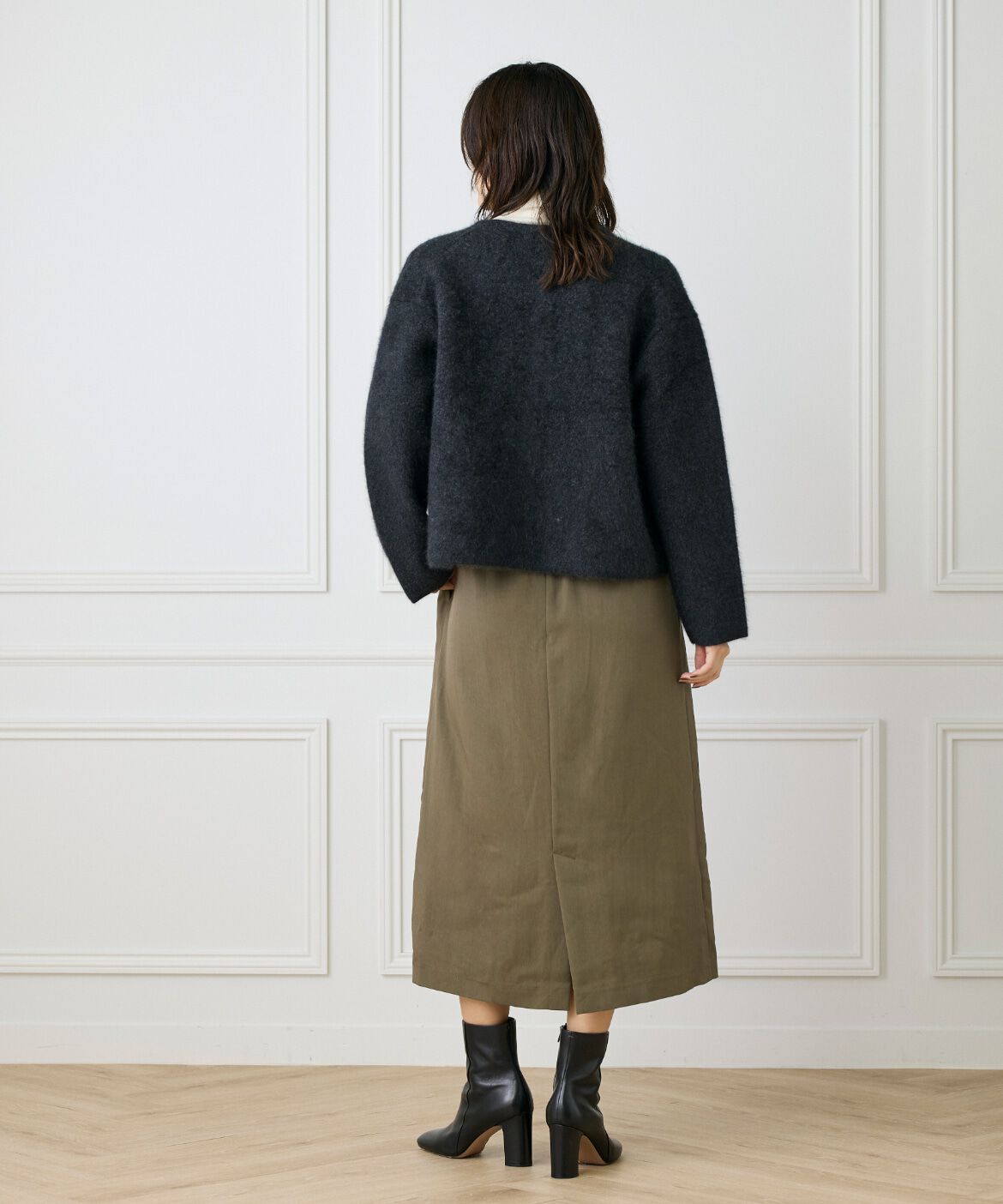 Le Souk「《大きいサイズ》細タイベルト付きAラインスカート」|タイト|