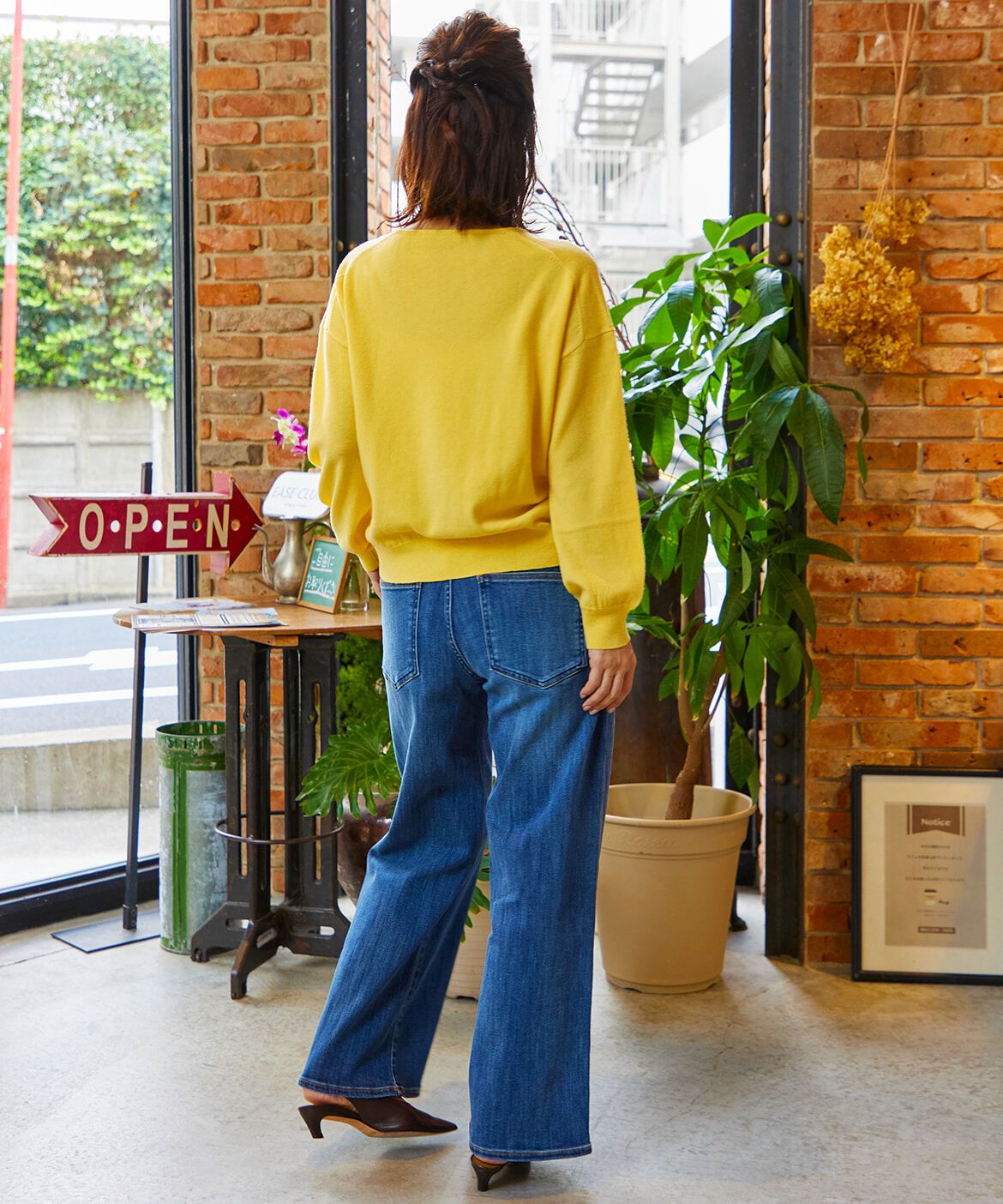 INED「ウール100%Vネックニット」|ニット・セーター|