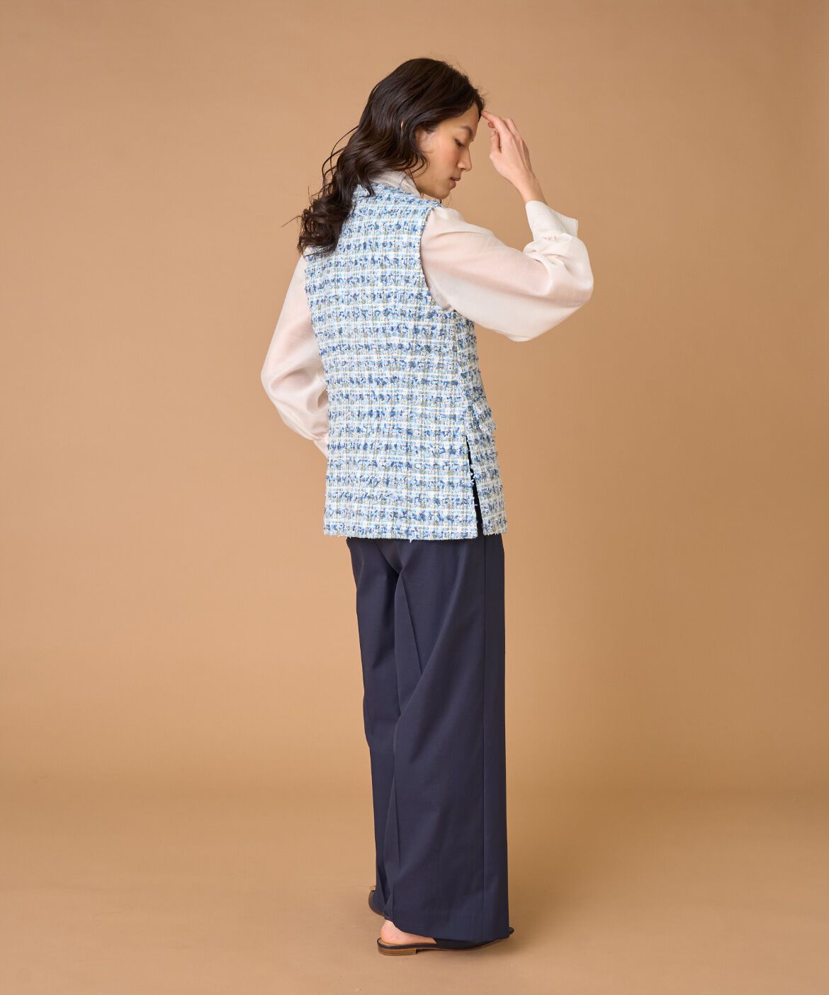 INED「ツイードジレ」|ダウンベスト・ベスト|