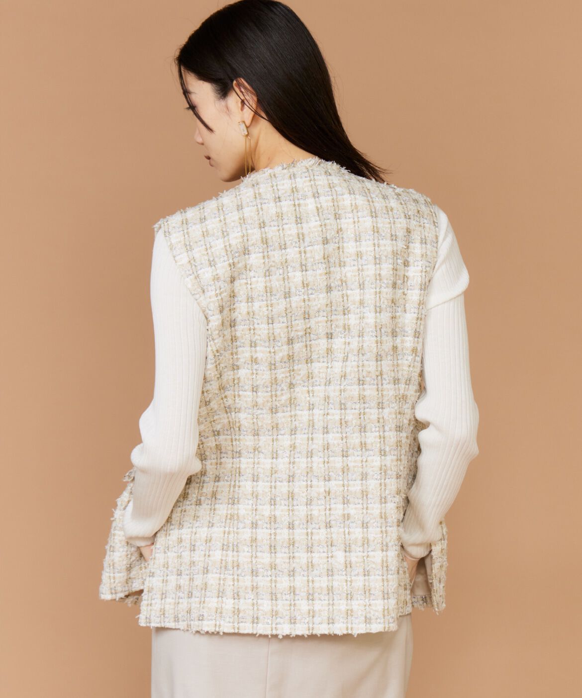 INED「ツイードジレ」|ダウンベスト・ベスト|